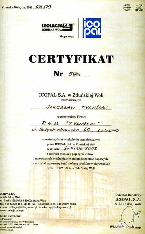 Certyfikat 151